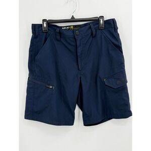 Ariat Rebar M5 Shorts Mens 32 Fits 34 Navy Workflow Ultralight Cargo Durastretch